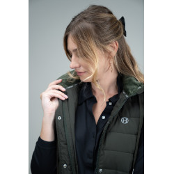 Mouwloze lange bodywarmer Harcour Boliva Kaki Groen