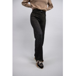 Pantalon Tailleur Harcour Poba Noir or Pantalon Tailleur Harcour Poba Noir or