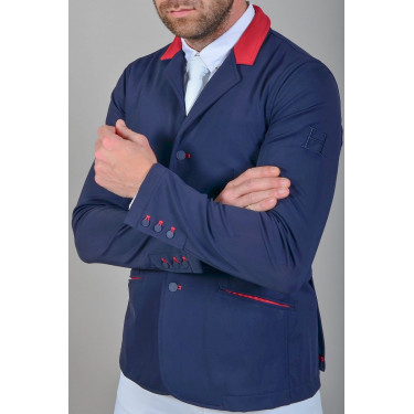 Veste de concours Harcour Pegase Marine / rouge Veste de concours Harcour Pegase Marine / rouge