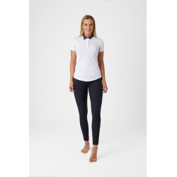 Polo manches courtes Blaire Horze Crescendo femme Blanc / bleu marine