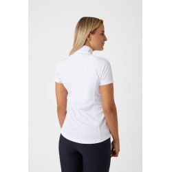 Polo manches courtes Blaire Horze Crescendo femme Blanc / bleu marine