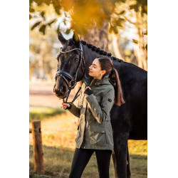 Veste technique protectrice Horze Jadine femme Vert kaki beetle Veste technique protectrice Horze Jadine femme Vert kaki beetle