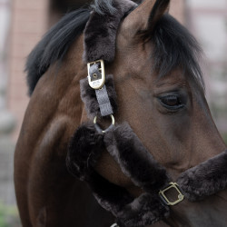 Licol Tremblant Horze mouton véritable Marron