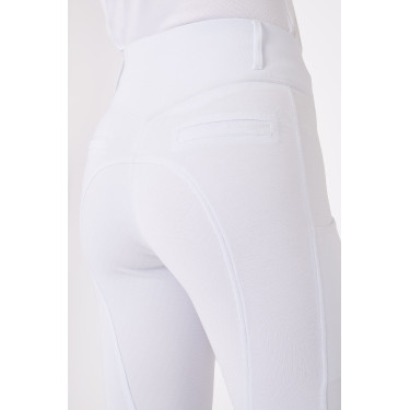 Broek met volledige grip voor alle seizoenen Horze Mira Wit / turquoiseblauw
