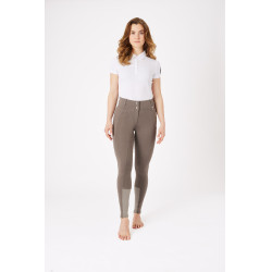 Pantalon d'équitation fond intégral grip toutes saisons Horze Mira Marron morille