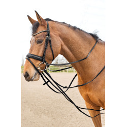 Rênes cuir type allemandes Horze Sparta Noir Rênes cuir type allemandes Horze Sparta Noir