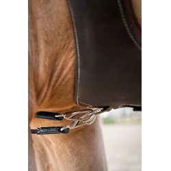 Lederen/nylon teugels Duits type Horze Sparta Zwart Lederen/nylon teugels Duits type Horze Sparta Zwart