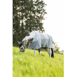 Couverture imperméable anti-mouches Horze Nevada Gris brillant Couverture imperméable anti-mouches Horze Nevada Gris brillant