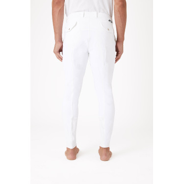 Pantalon à basanes silicone Horze Grand Prix homme Blanc Pantalon à basanes silicone Horze Grand Prix homme Blanc