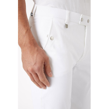 Pantalon à basanes silicone Horze Grand Prix homme Blanc Pantalon à basanes silicone Horze Grand Prix homme Blanc