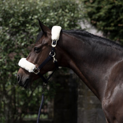 Licol Laurier Horze mouton véritable Bleu marine foncé Licol Laurier Horze mouton véritable Bleu marine foncé