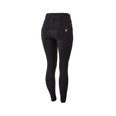 Paardrijbroek met hoge taille Tara siliconen full grip dames Horze Zwart Paardrijbroek met hoge taille Tara siliconen full grip dames Horze Zwart