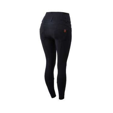 Paardrijbroek met hoge taille Tara siliconen full grip dames Horze Paardrijbroek met hoge taille Tara siliconen full grip dames Horze