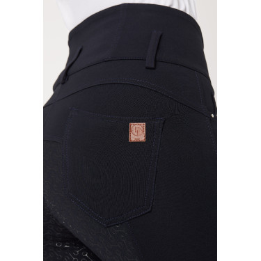 Paardrijbroek met hoge taille Tara siliconen full grip dames Horze Paardrijbroek met hoge taille Tara siliconen full grip dames Horze