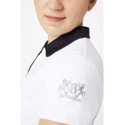 Polo de concours manches courtes Claudine femme B Vertigo Blanc / bleu marine