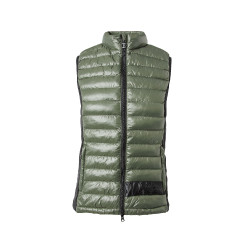 Ultra-lichte mouwloze paardrijbodywarmer B Vertigo Sia dames Lievergroen