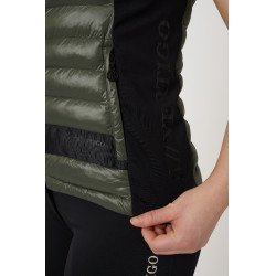Ultra-lichte mouwloze paardrijbodywarmer B Vertigo Sia dames Lievergroen