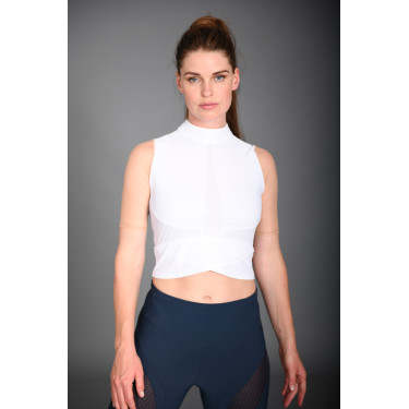 Crop top de compétition Euro-Star Flying Fearless Blanc nude
