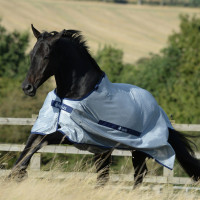Vliegendeken Bucas Buzz-Off met halsstuk Blauw Vliegendeken Bucas Buzz-Off met halsstuk Blauw