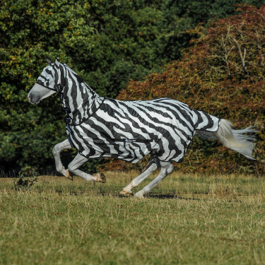 Vliegendeken Bucas Buzz-Off Zebra met halsdeken Vliegendeken Bucas Buzz-Off Zebra met halsdeken