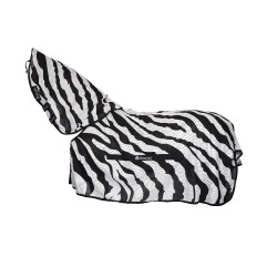 Couverture anti-mouches Bucas Buzz-Off Zebra avec couvre-cou Couverture anti-mouches Bucas Buzz-Off Zebra avec couvre-cou