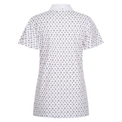 Polo en tech Imperial Riding Roxy AOP Blanc Polo en tech Imperial Riding Roxy AOP Blanc