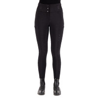 Pantalon d'équitation Euro-Star Athletic Luxe FullGrip Noir