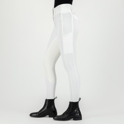 Pantalon d'équitation Euro-Star Aurelia Competition Grip Connect Full Blanc