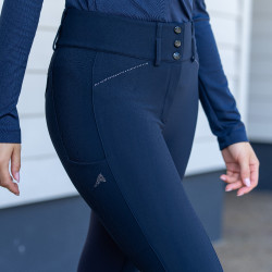 Pantalon d'équitation Euro-Star Aurelia Grip Connect Full Nuit Bleu marine