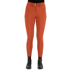 Pantalon d'équitation Euro-Star Empressive FullGrip Cinabre foncé Orange