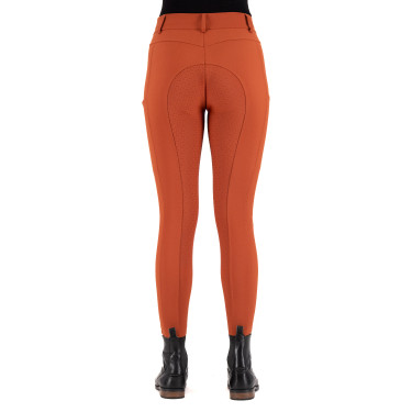 Pantalon d'équitation Euro-Star Empressive FullGrip Cinabre foncé Orange