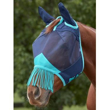 Masque anti-mouches Weatherbeeta ComFiTec Deluxe Mesh oreilles et franges Masque anti-mouches Weatherbeeta ComFiTec Deluxe Mesh oreilles et franges
