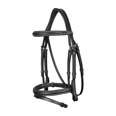 Bridon Muserolle Combinée Dy'on Noir Bridon Muserolle Combinée Dy'on Noir