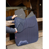Tapis amortisseur LeMieux dressage square ProSorb 2 Poches Marine Bleu marine