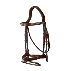 Bridon Muserolle Combinée Dy'on New English Collection Marron