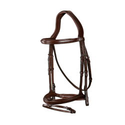 Bridon Muserolle Combinée Dy'on New English Collection Marron Bridon Muserolle Combinée Dy'on New English Collection Marron