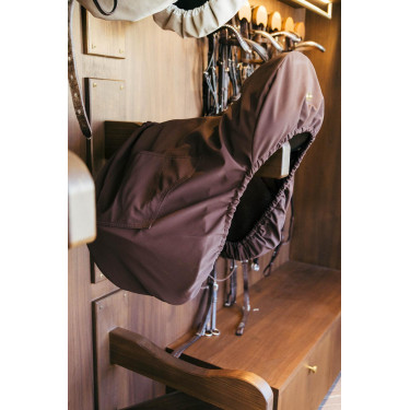 Housse de Selle avec plaque en or Kentucky Marron