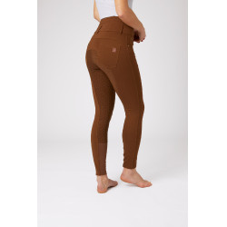 Pantalon d'équitation taille haute Tara silicone fond intégral femme Horze Marron foncé Pantalon d'équitation taille haute Tara silicone fond intégral femme Horze Marron foncé
