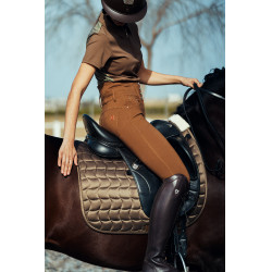 Pantalon d'équitation taille haute Tara silicone fond intégral femme Horze Marron foncé Pantalon d'équitation taille haute Tara silicone fond intégral femme Horze Marron foncé