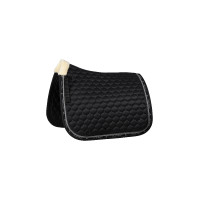 Tapis de selle de dressage Horze Claremont avec fausse fourrure Horze Noir Tapis de selle de dressage Horze Claremont avec fausse fourrure Horze Noir