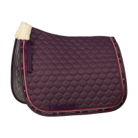 Dressuur zadeldek Horze Claremont met imitatiebont Horze Pruim
