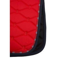 Tapis de selle de dressage Amory avec monogramme brodé B Vetigo Rouge rose barberry