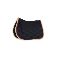 Tapis de selle de dressage B Vertigo Amory avec monogramme brodé Marine foncé Bleu