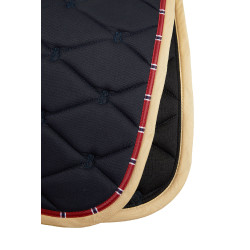 Tapis de selle de dressage B Vertigo Amory avec monogramme brodé Marine foncé Bleu