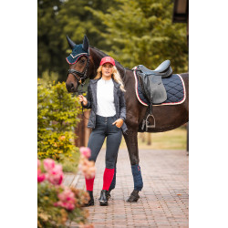 Tapis de selle de dressage B Vertigo Amory avec monogramme brodé Marine foncé Bleu