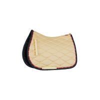 Tapis de selle de dressage B Vertigo Amory avec monogramme brodé Teck beige Jaune