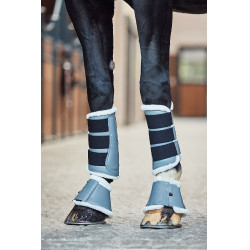 Bellschoenen met imitatiebont Horze Ghent Arctisch blauw