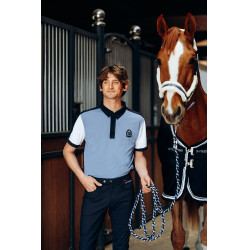 Polo fonctionnel B Vertigo Alec pour homme Bleu infini / blanc