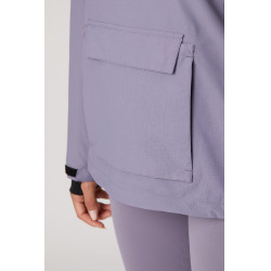 Veste d'équitation imperméable Horze Ayla avec fermetures éclair femme Raisin royal Violet