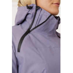 Veste d'équitation imperméable Horze Ayla avec fermetures éclair femme Raisin royal Violet